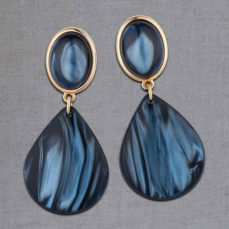 SchwesterSchwester Tropfen-Ohrringe in Dunkelblau von AmuseToi