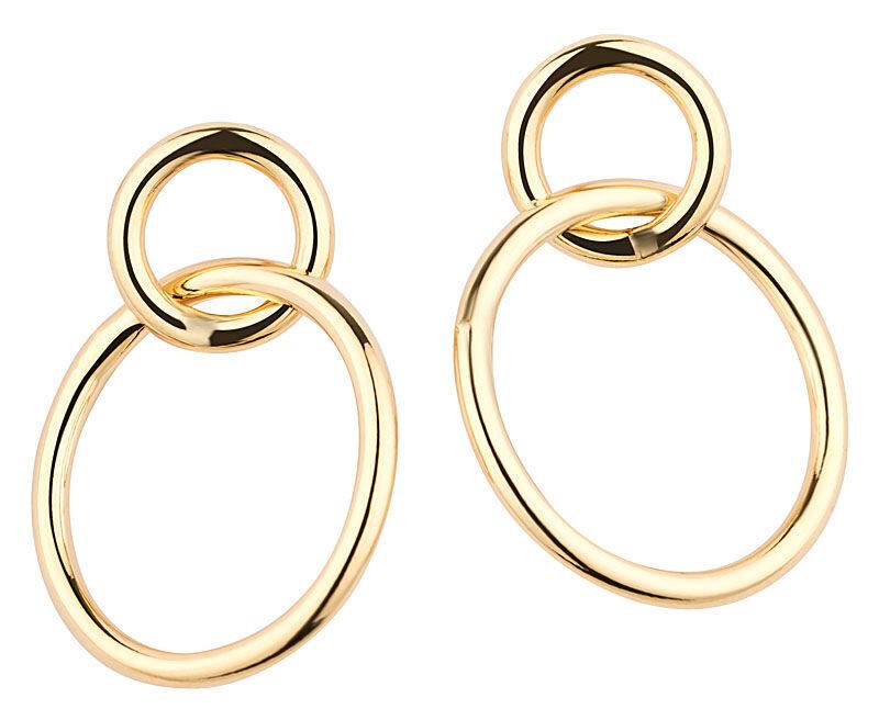 SchwesterSchwester Vergoldete Ohrstecker In Creolenoptik Mit Verschlungenen Ringen