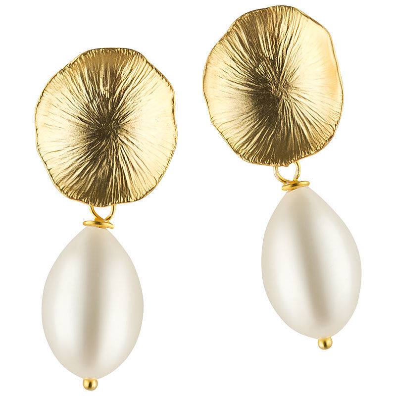 SchwesterSchwester Vergoldetes Lotusblatt Mit Edler Süßwasserperle