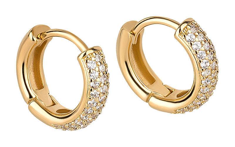 SchwesterSchwester Wunderschöne Vergoldete Creolen Mit Funkelnden Kristallen Von Janne V. D. Heide