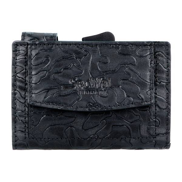 SecWal Kartenetui Mit Münzfach Druckknopf Geldbörse Aus Leder