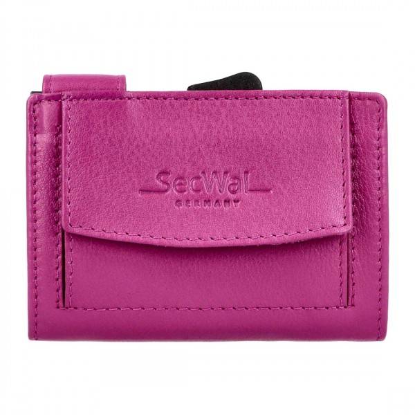 SecWal Kartenetui Mit Münzfach Druckknopf Geldbörse Aus Leder