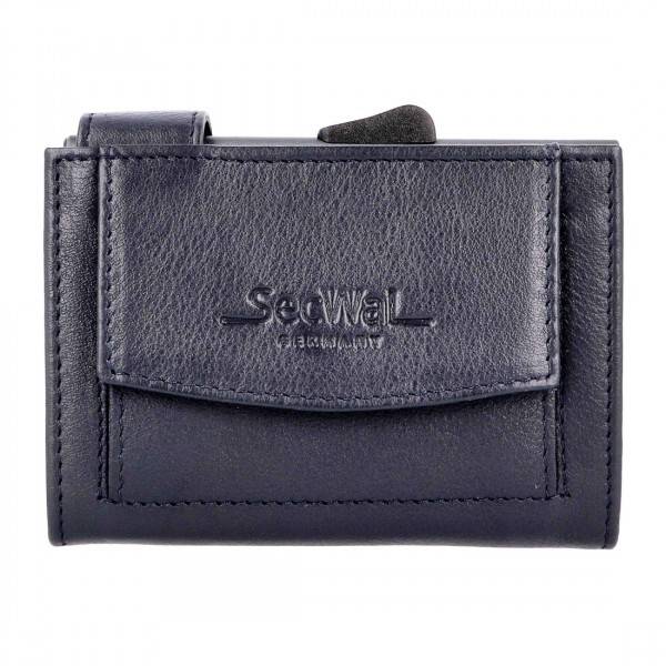 SecWal Kartenetui Mit Münzfach Druckknopf Geldbörse Aus Leder