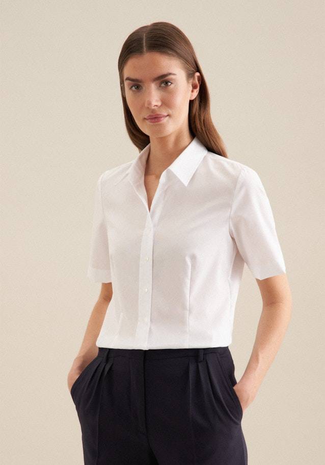 Seidensticker Bügelfreie Kurzarm Fil a fil Hemdbluse