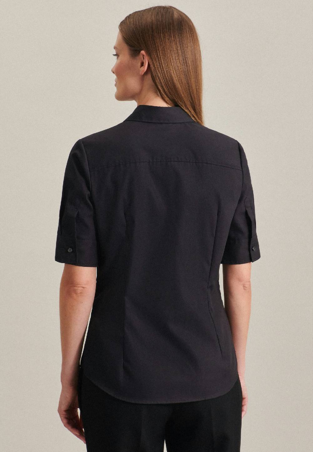 Seidensticker Bügelfreie Kurzarm Popeline Hemdbluse
