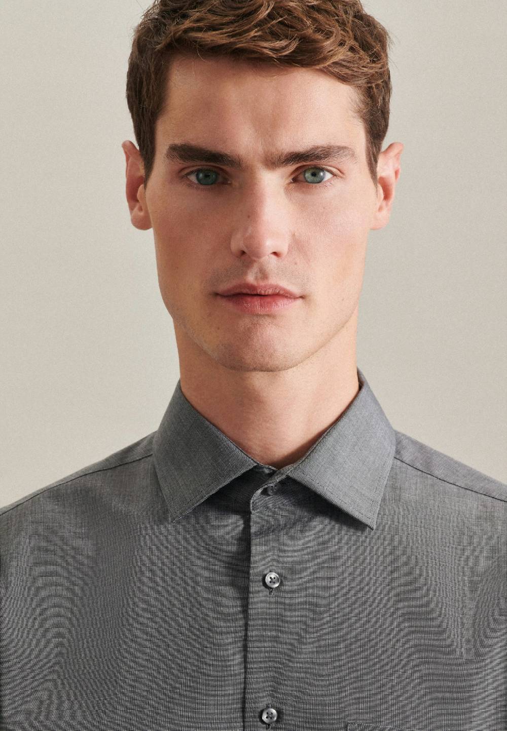 Seidensticker Bügelfreies Fil A Fil Business Hemd In Regular Mit Kentkragen