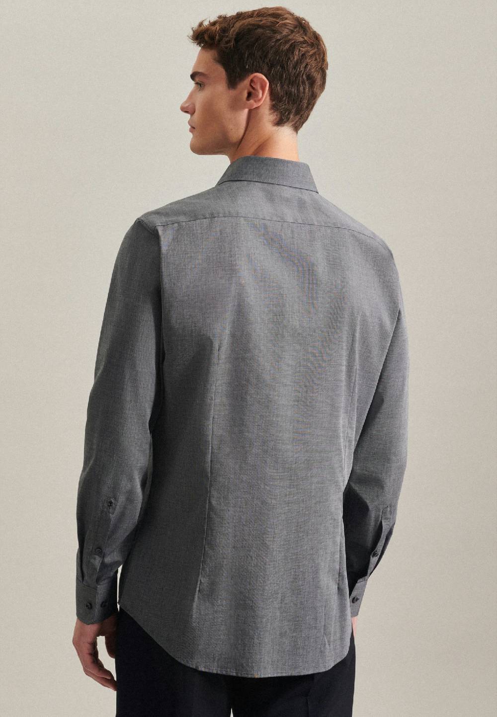 Seidensticker Bügelfreies Fil A Fil Business Hemd In Shaped Mit Kentkragen