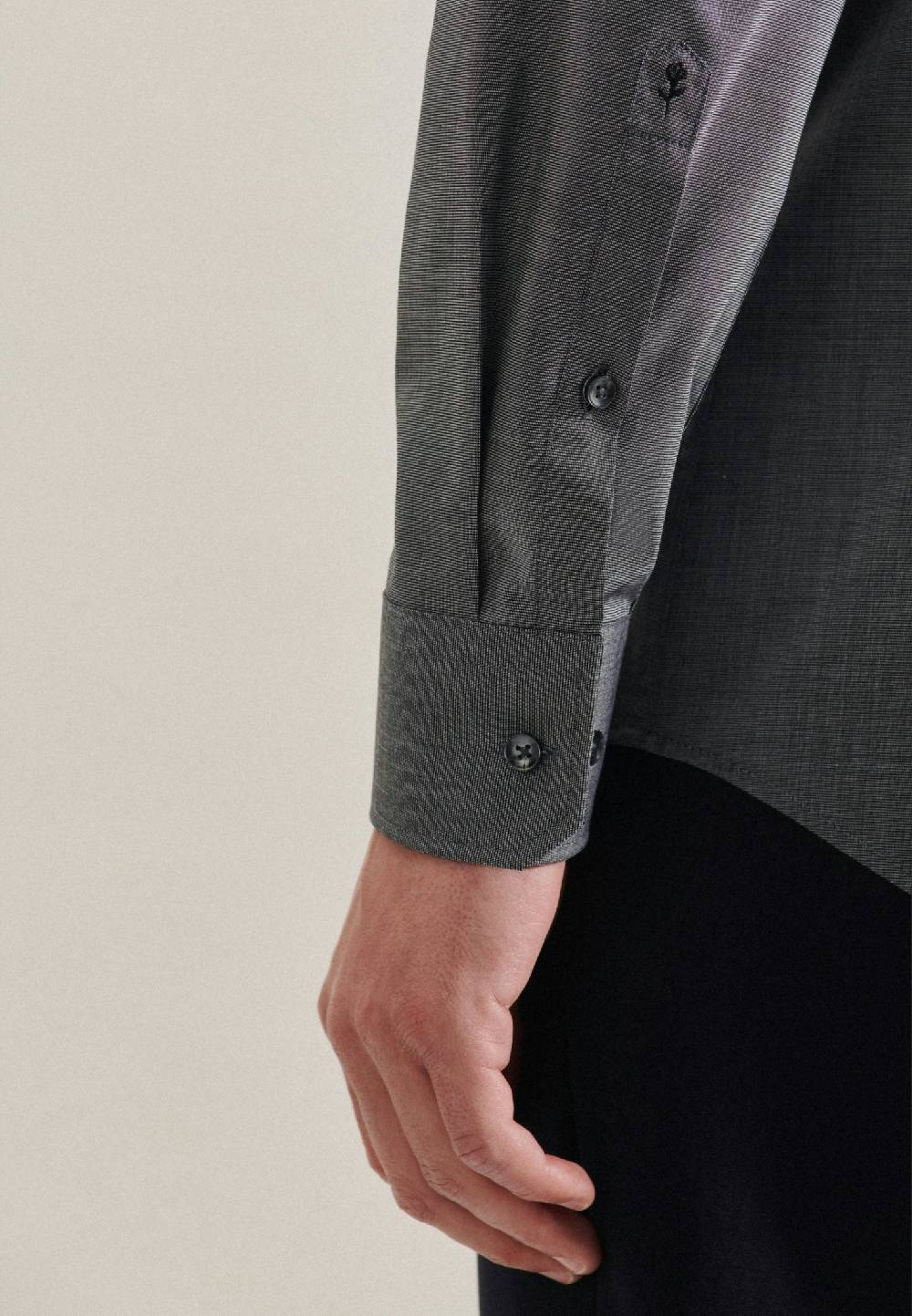 Seidensticker Bügelfreies Fil A Fil Business Hemd In Shaped Mit Kentkragen