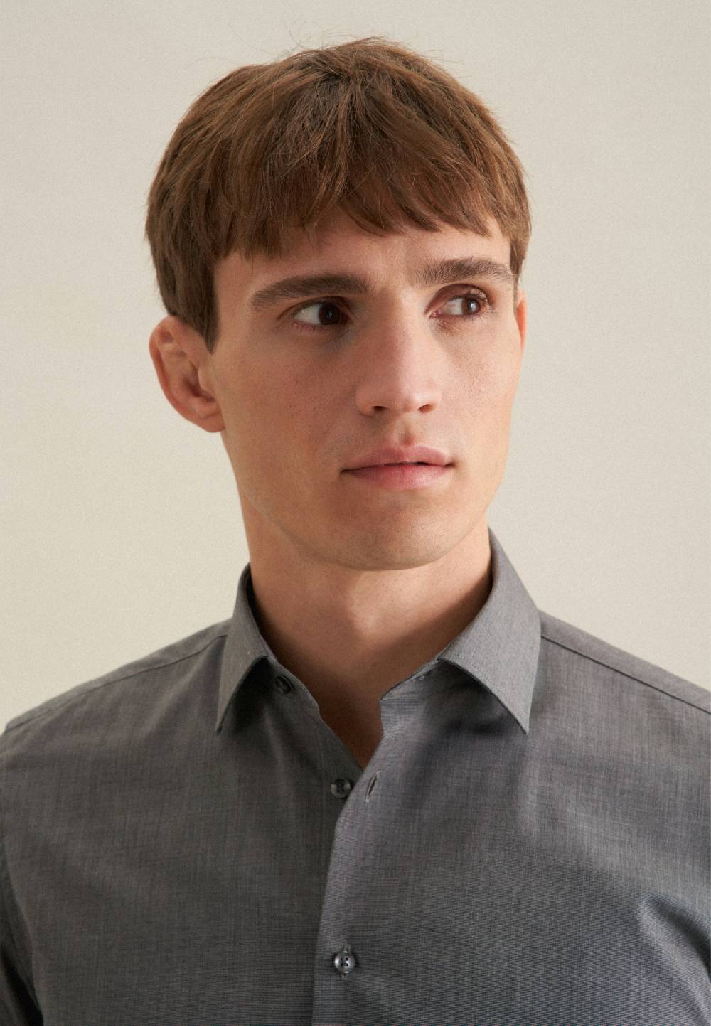 Seidensticker Bügelfreies Fil A Fil Business Hemd In Slim Mit Kentkragen