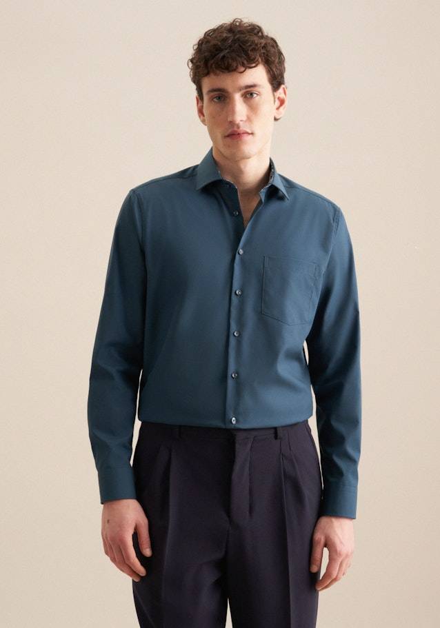 Seidensticker Bügelfreies Popeline Business Hemd in Comfort mit Kentkragen