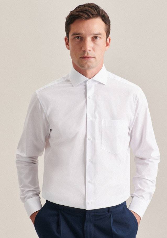 Seidensticker Bügelfreies Popeline Business Hemd in Regular mit Kentkragen