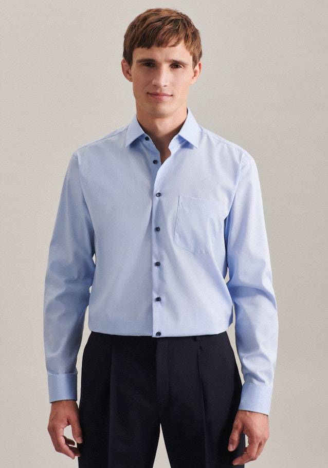 Seidensticker Bügelfreies Popeline Business Hemd in Regular mit Kentkragen