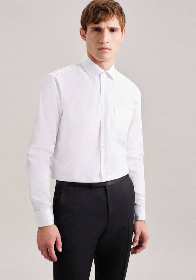 Seidensticker Bügelfreies Popeline Business Hemd in Regular mit Kentkragen