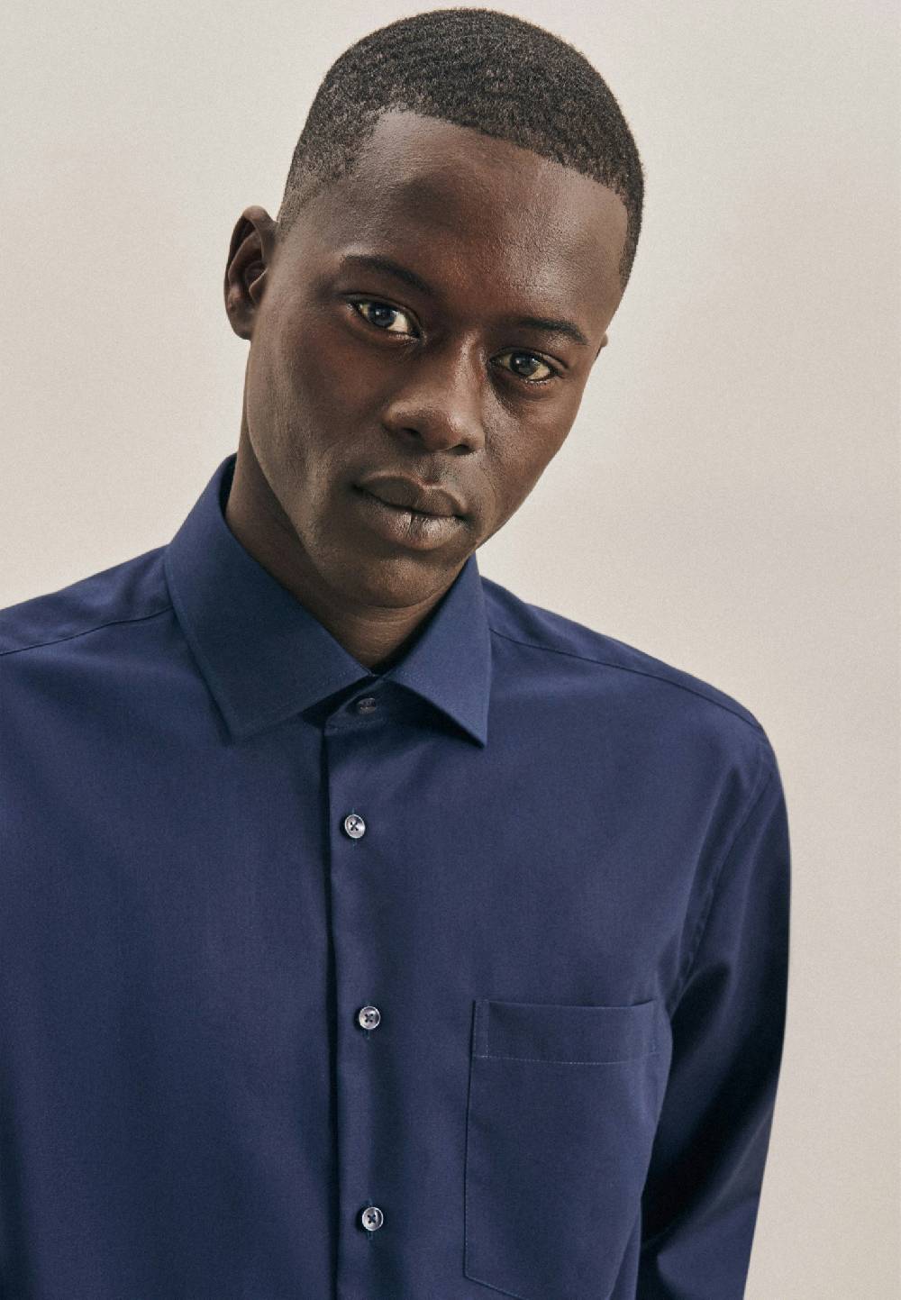 Seidensticker Bügelfreies Popeline Business Hemd In Regular Mit Kentkragen