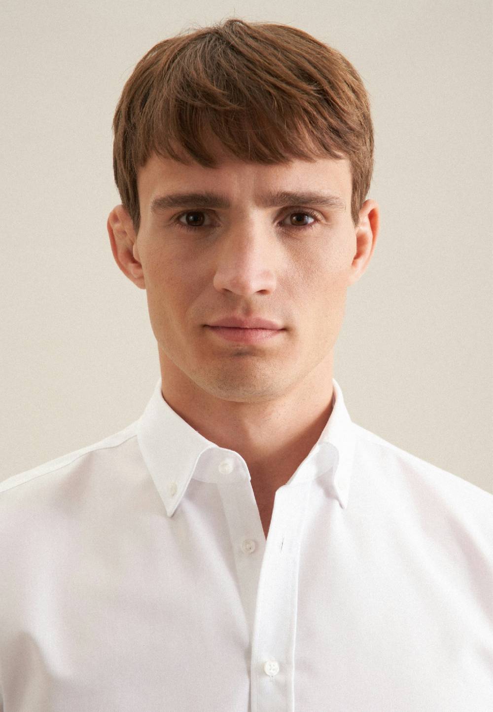 Seidensticker Bügelfreies Popeline Business Hemd In Slim Mit Button-Down-Kragen