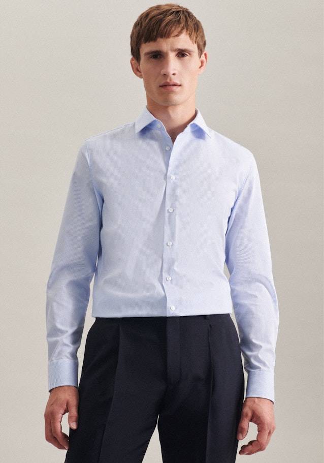 Seidensticker Bügelfreies Popeline Business Hemd in Slim mit Kentkragen