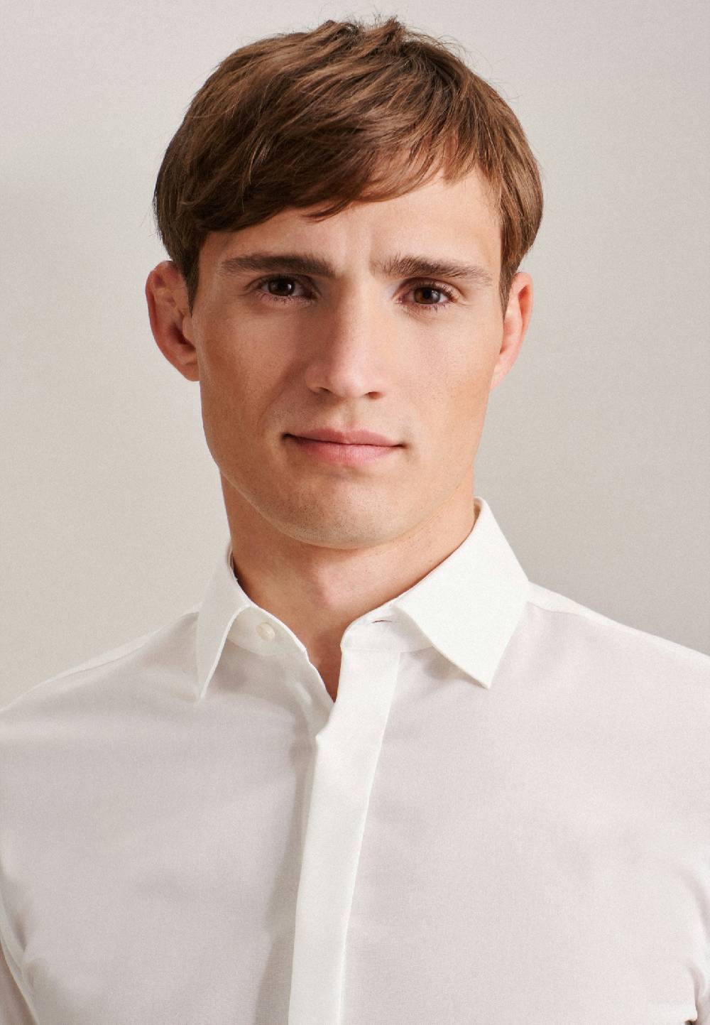 Seidensticker Bügelfreies Popeline Smokinghemd In Slim Mit Kentkragen