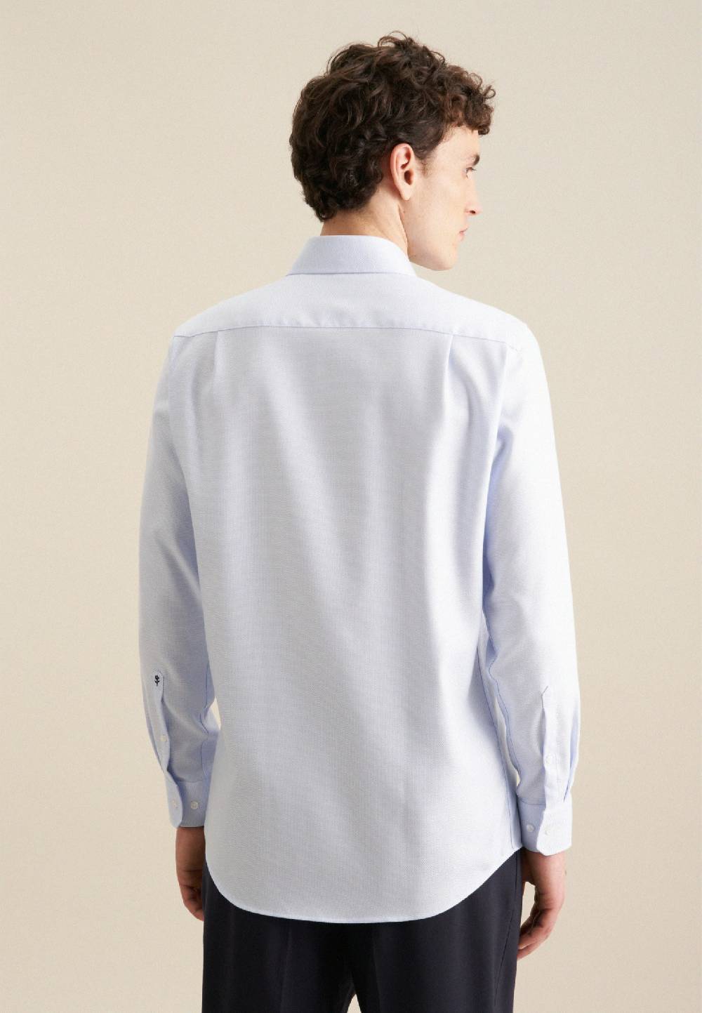 Seidensticker Bügelfreies Struktur Business Hemd In Regular Mit Kentkragen