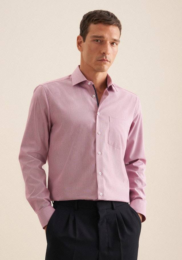Seidensticker Bügelfreies Struktur Business Hemd in Regular mit Kentkragen