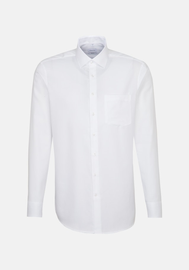 Seidensticker Bügelfreies Struktur Business Hemd in Regular mit Kentkragen und extra langem Arm