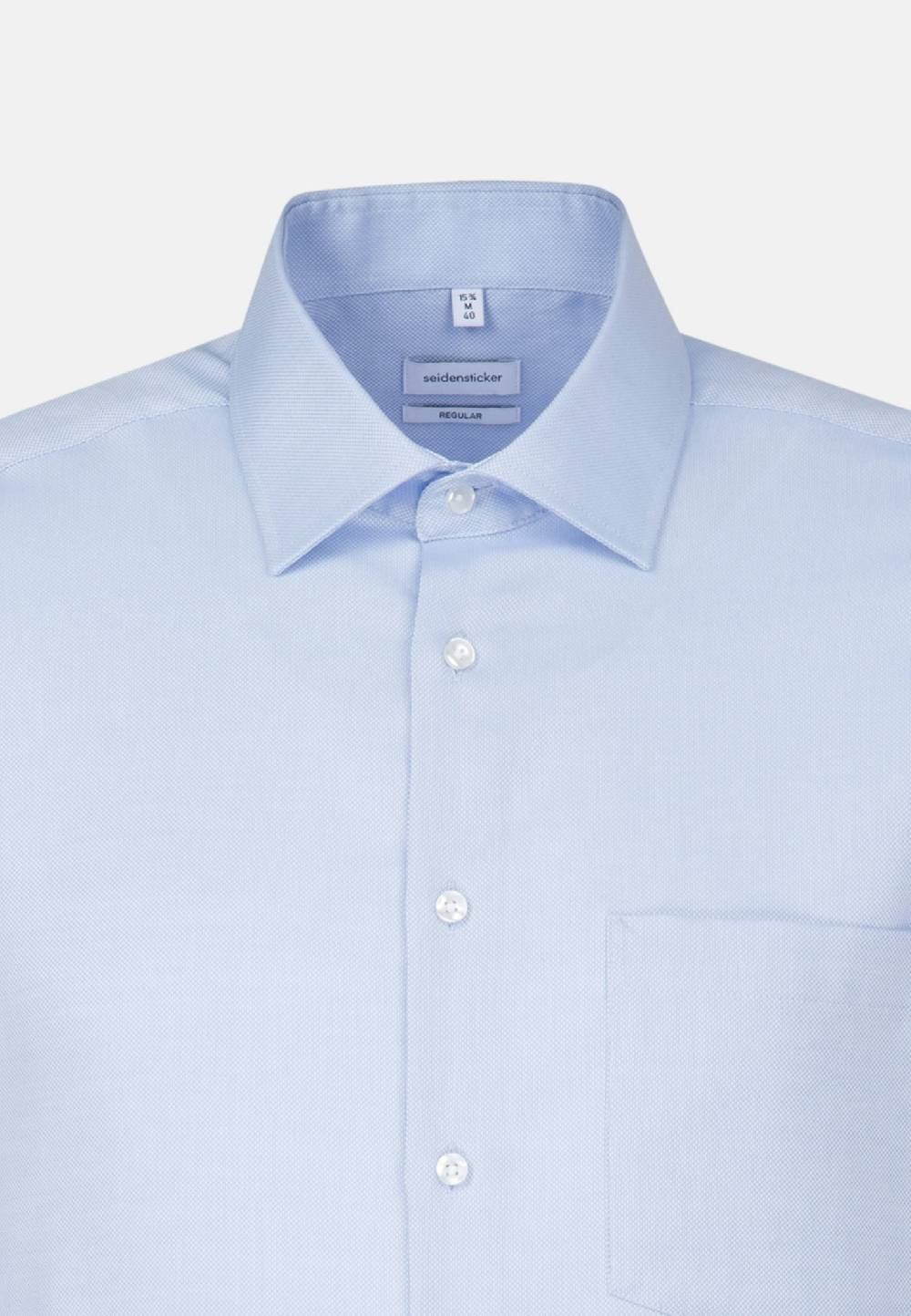 Seidensticker Bügelfreies Struktur Business Hemd In Regular Mit Kentkragen Und Extra Langem Arm