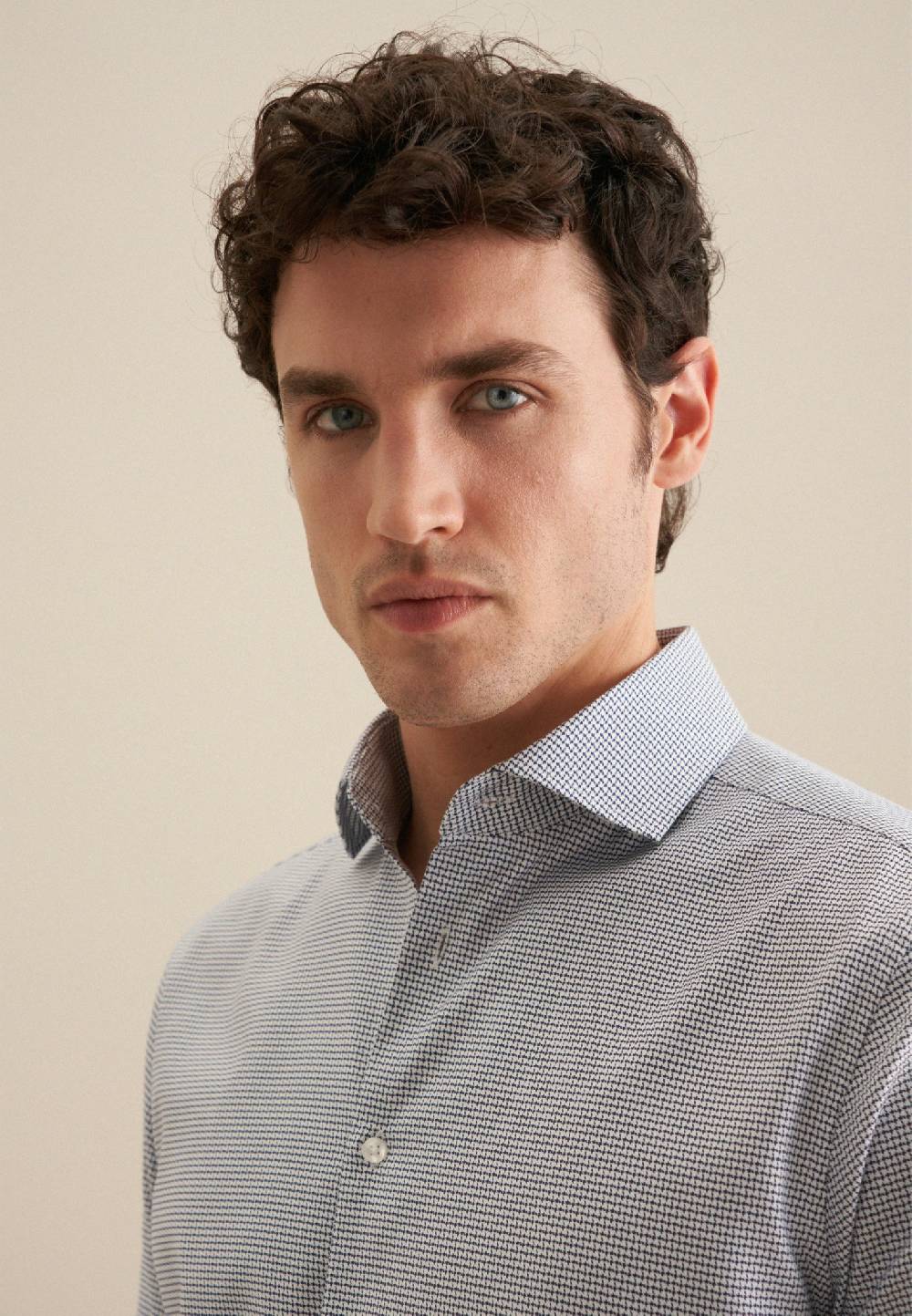 Seidensticker Bügelfreies Struktur Business Hemd In Regular Mit Kentkragen