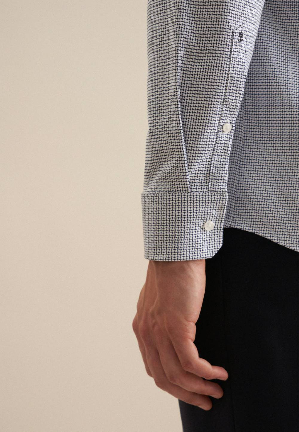 Seidensticker Bügelfreies Struktur Business Hemd In Regular Mit Kentkragen