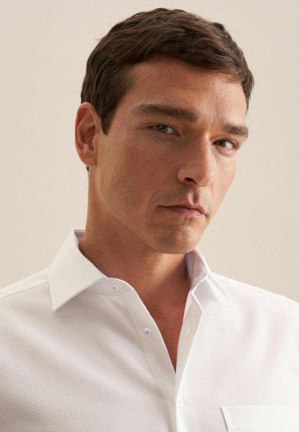 Seidensticker Bügelfreies Struktur Business Hemd In Regular Mit Kentkragen Und Extra Langem Arm