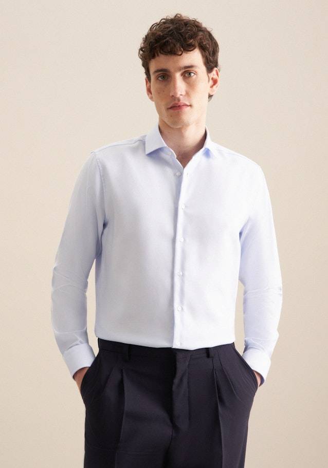 Seidensticker Bügelfreies Struktur Business Hemd in Regular mit Kentkragen