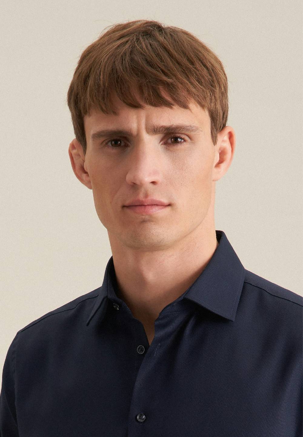 Seidensticker Bügelfreies Struktur Business Hemd In Shaped Mit Kentkragen