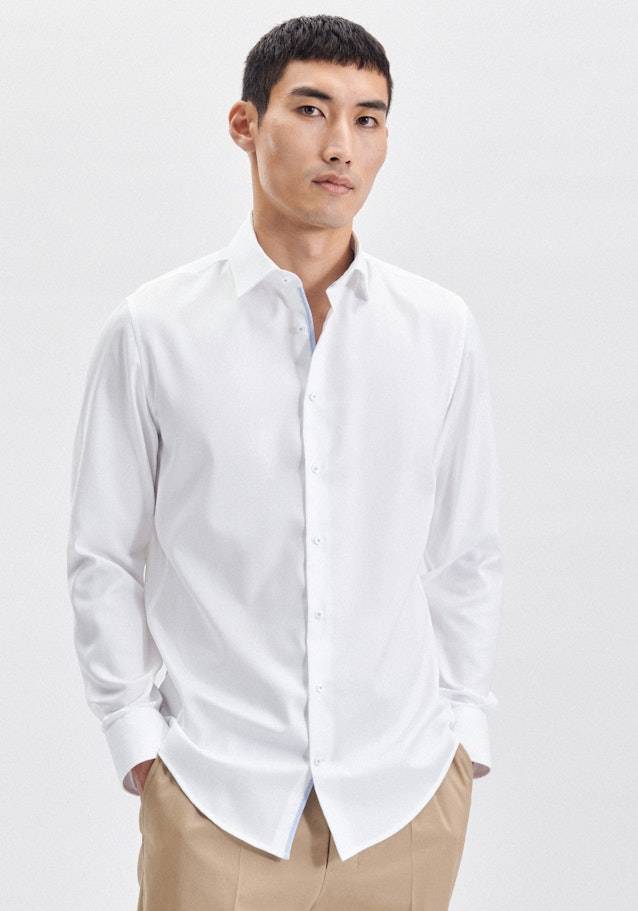 Seidensticker Bügelfreies Struktur Business Hemd in Shaped mit Kentkragen