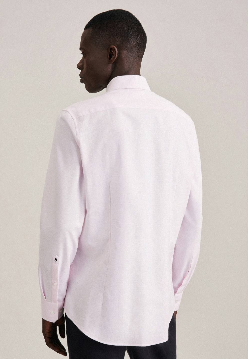 Seidensticker Bügelfreies Struktur Business Hemd In Shaped Mit Kentkragen