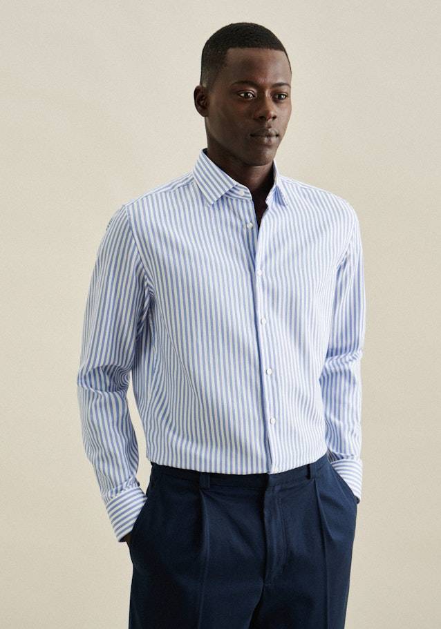 Seidensticker Bügelfreies Struktur Business Hemd in Shaped mit Kentkragen