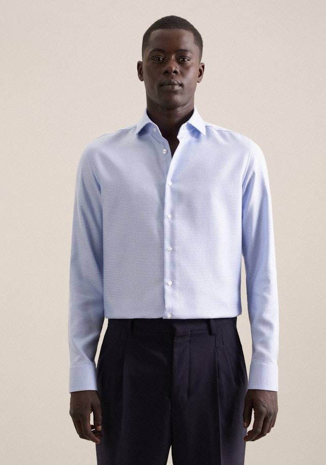 Seidensticker Bügelfreies Struktur Business Hemd in Shaped mit Kentkragen