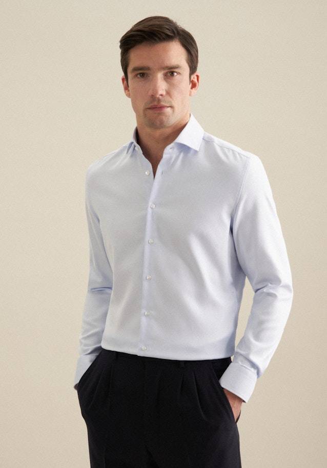Seidensticker Bügelfreies Struktur Business Hemd in Slim mit Kentkragen