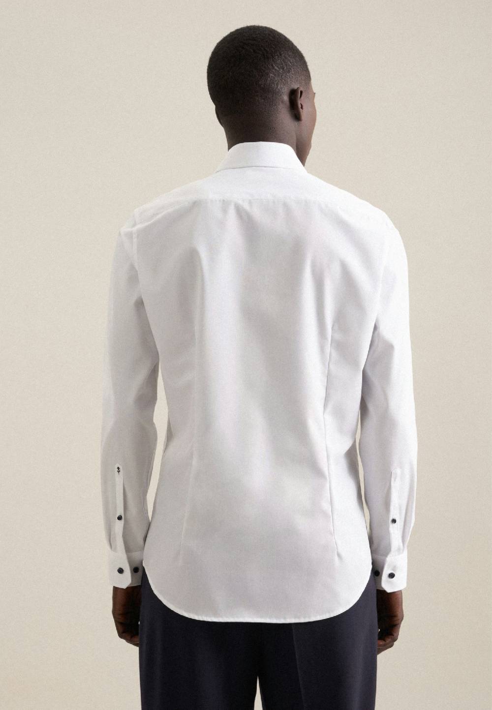 Seidensticker Bügelfreies Struktur Business Hemd In Slim Mit Kentkragen