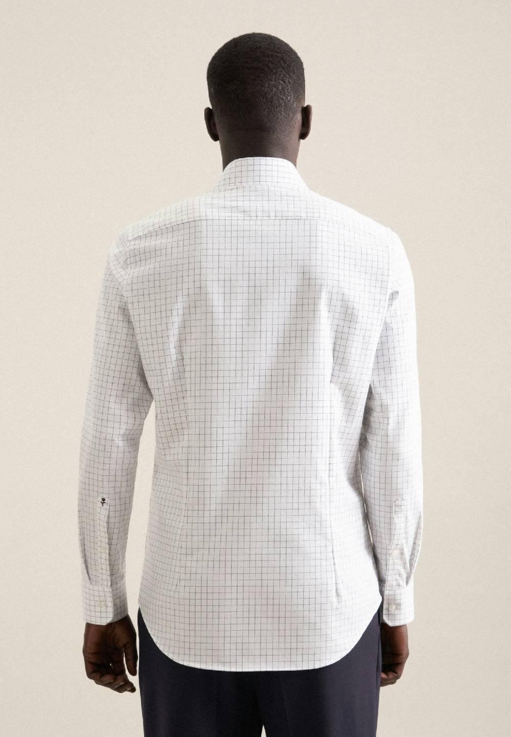 Seidensticker Bügelfreies Struktur Business Hemd In Slim Mit Kentkragen