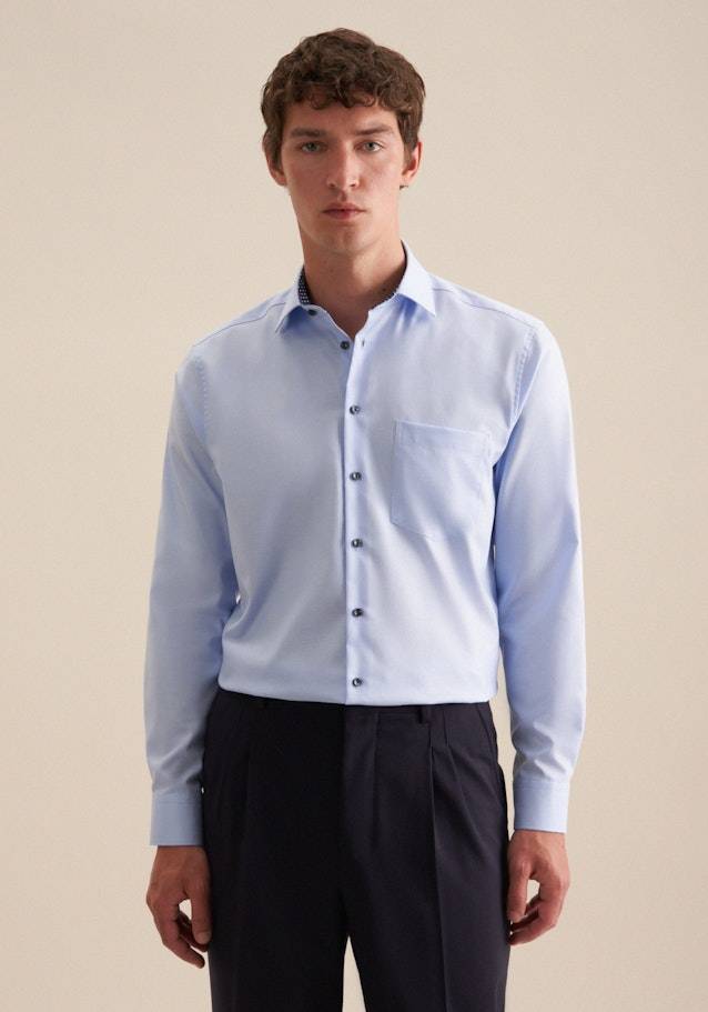 Seidensticker Bügelfreies Twill Business Hemd in Comfort mit Kentkragen