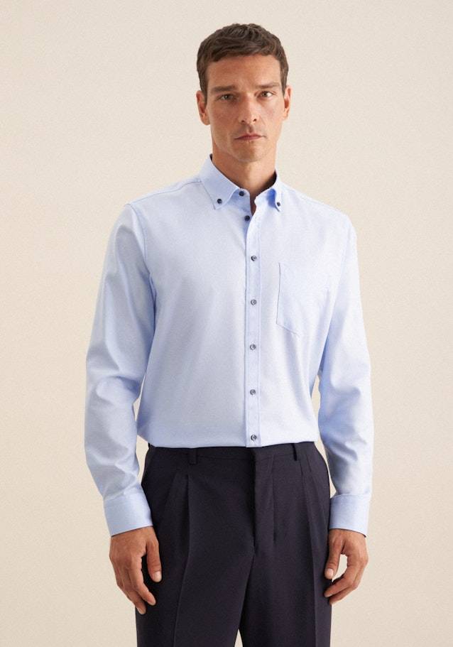 Seidensticker Bügelfreies Twill Business Hemd in Regular mit Button-Down-Kragen