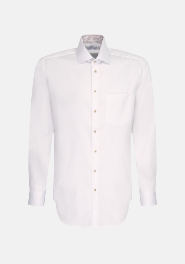 Seidensticker Bügelfreies Twill Business Hemd in Regular mit Kentkragen