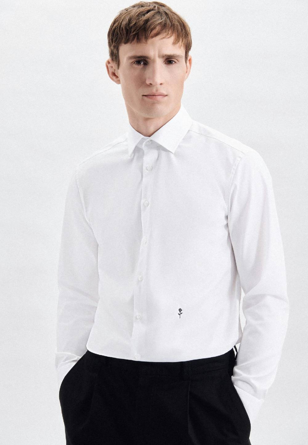 Seidensticker Bügelfreies Twill Business Hemd In Regular Mit Kentkragen