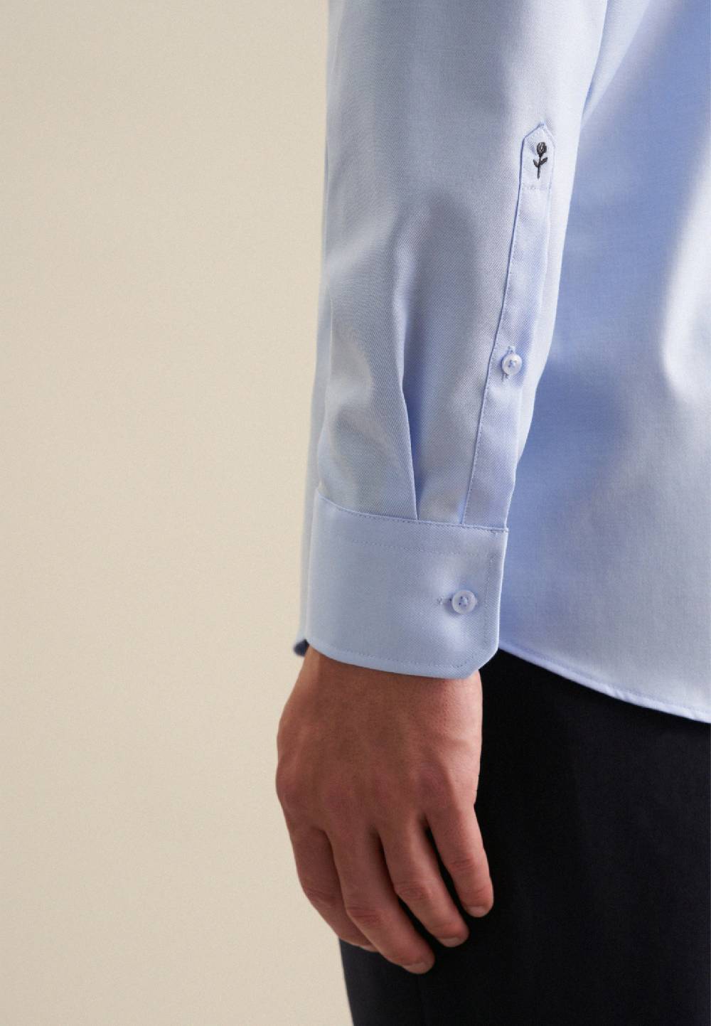 Seidensticker Bügelfreies Twill Business Hemd In Regular Mit Kentkragen