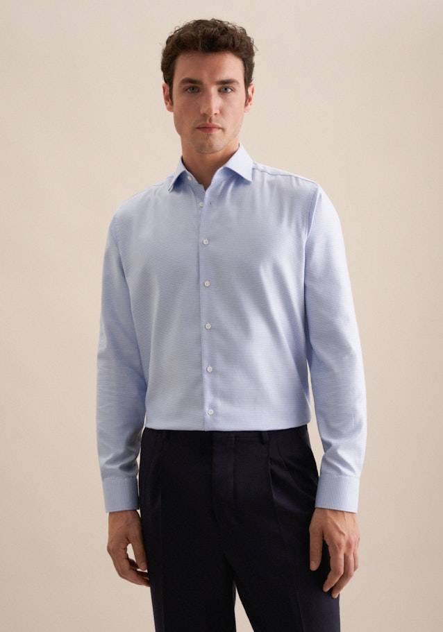 Seidensticker Bügelleichtes Satin Business Hemd in Regular mit Kentkragen