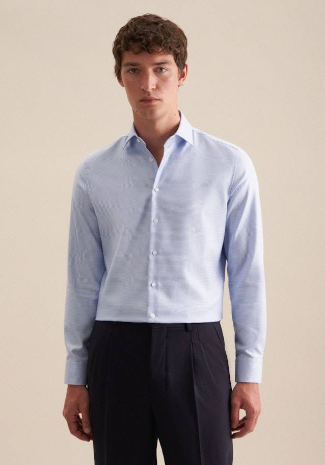 Seidensticker Bügelleichtes Satin Business Hemd in Shaped mit Kentkragen