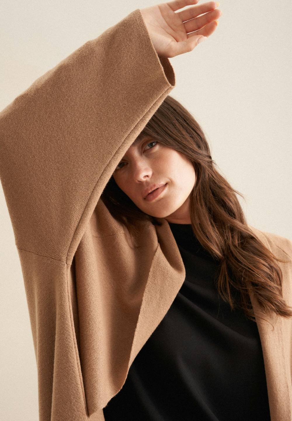 Seidensticker Schalkragen Strick-Jacke Oversized 100% Wolle