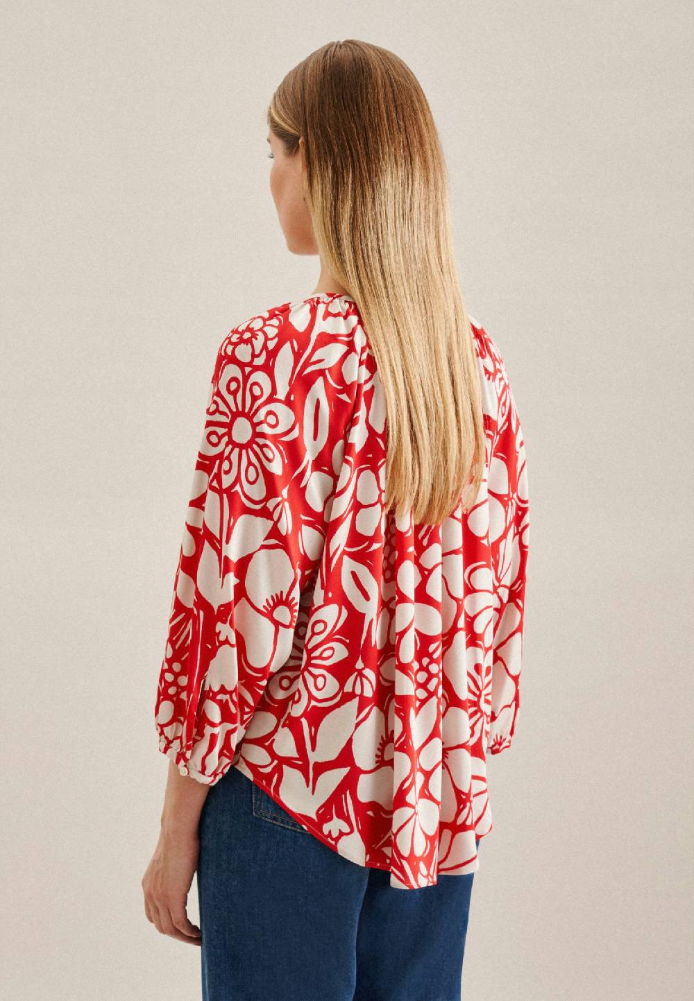 Seidensticker 3/4-Arm Satin Shirtbluse