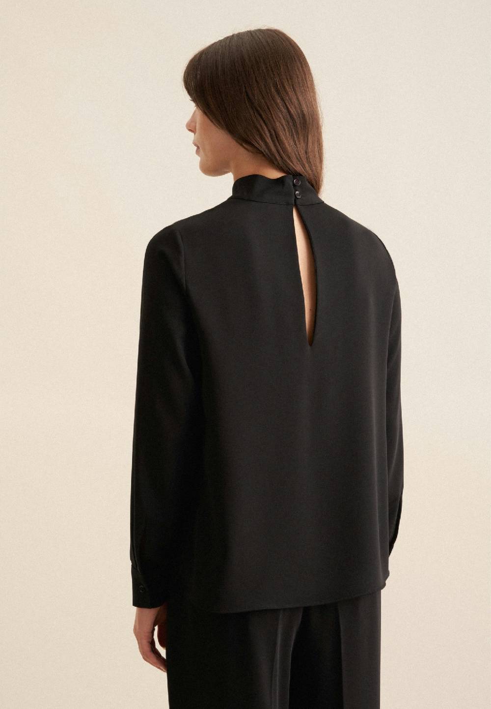 Seidensticker Krepp Stehkragenbluse