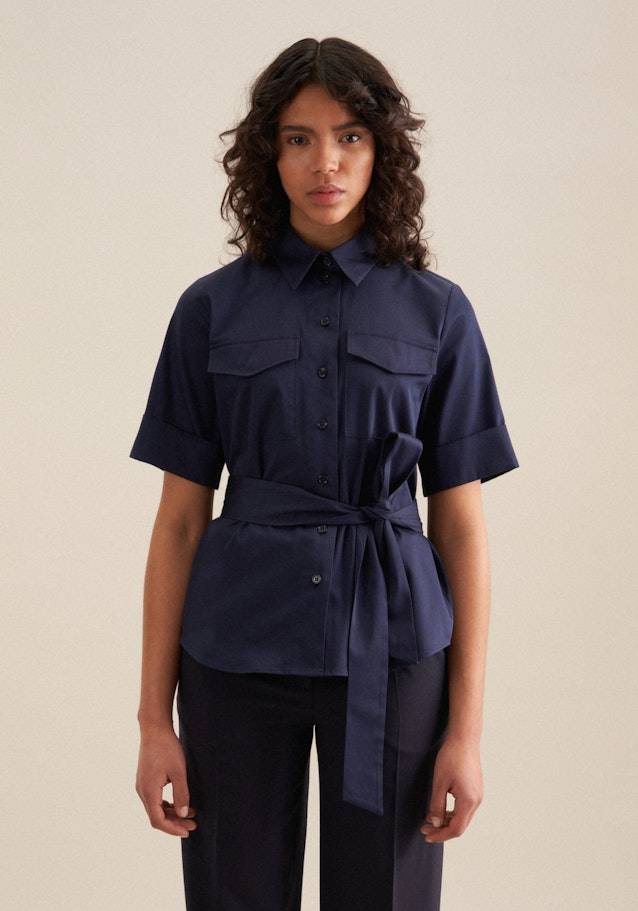 Seidensticker Kurzarm Satin Hemdbluse