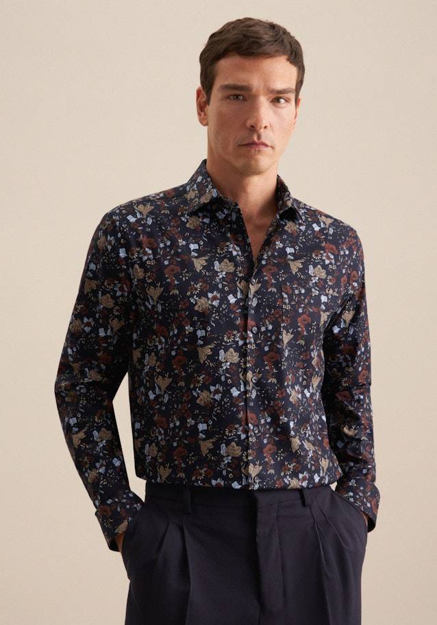 Seidensticker Twill Business Hemd in Regular mit Kentkragen