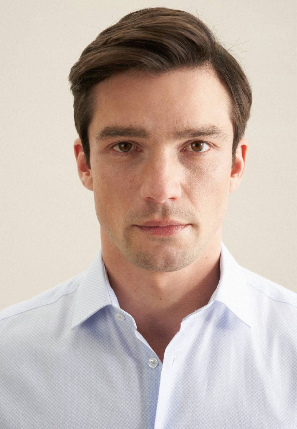 Seidensticker Twill Business Hemd In Slim Mit Kentkragen